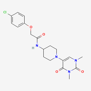 molecular formula C19H23ClN4O4 B6473740 2-(4-chlorophenoxy)-N-[1-(1,3-dimethyl-2,4-dioxo-1,2,3,4-tetrahydropyrimidin-5-yl)piperidin-4-yl]acetamide CAS No. 2640895-25-4