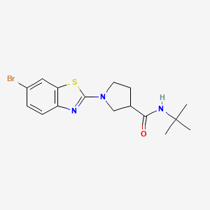 molecular formula C16H20BrN3OS B6473766 1-(6-bromo-1,3-benzothiazol-2-yl)-N-tert-butylpyrrolidine-3-carboxamide CAS No. 2640966-49-8