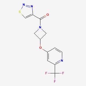 4-{[1-(1,2,3-thiadiazole-4-carbonyl)azetidin-3-yl]oxy}-2-(trifluoromethyl)pyridine