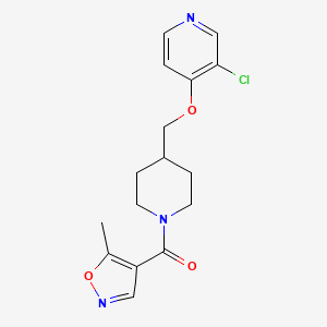 3-chloro-4-{[1-(5-methyl-1,2-oxazole-4-carbonyl)piperidin-4-yl]methoxy}pyridine