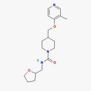 4-{[(3-methylpyridin-4-yl)oxy]methyl}-N-[(oxolan-2-yl)methyl]piperidine-1-carboxamide