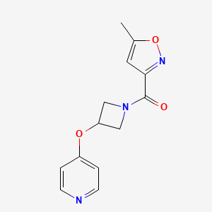 4-{[1-(5-methyl-1,2-oxazole-3-carbonyl)azetidin-3-yl]oxy}pyridine