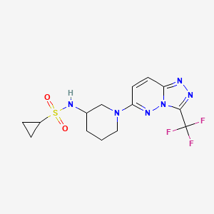 N-{1-[3-(trifluoromethyl)-[1,2,4]triazolo[4,3-b]pyridazin-6-yl]piperidin-3-yl}cyclopropanesulfonamide