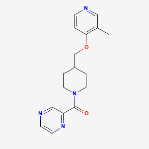 2-(4-{[(3-methylpyridin-4-yl)oxy]methyl}piperidine-1-carbonyl)pyrazine