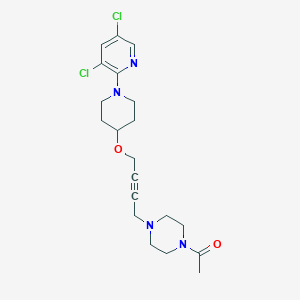 1-[4-(4-{[1-(3,5-dichloropyridin-2-yl)piperidin-4-yl]oxy}but-2-yn-1-yl)piperazin-1-yl]ethan-1-one