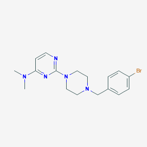 2-{4-[(4-bromophenyl)methyl]piperazin-1-yl}-N,N-dimethylpyrimidin-4-amine