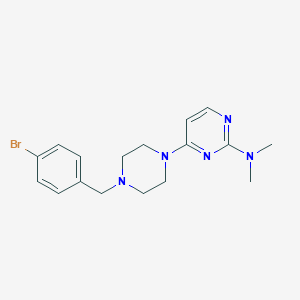 4-{4-[(4-bromophenyl)methyl]piperazin-1-yl}-N,N-dimethylpyrimidin-2-amine