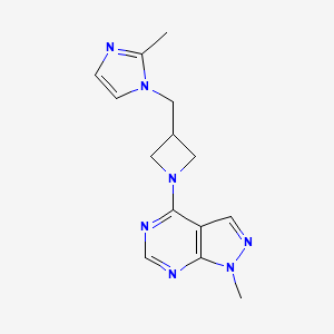 2-methyl-1-[(1-{1-methyl-1H-pyrazolo[3,4-d]pyrimidin-4-yl}azetidin-3-yl)methyl]-1H-imidazole