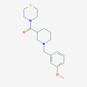 4-{1-[(3-methoxyphenyl)methyl]piperidine-3-carbonyl}thiomorpholine