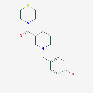 4-{1-[(4-methoxyphenyl)methyl]piperidine-3-carbonyl}thiomorpholine