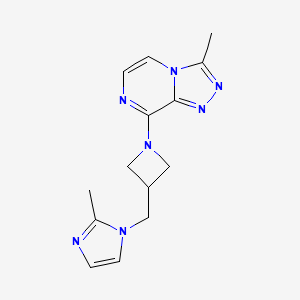 2-methyl-1-[(1-{3-methyl-[1,2,4]triazolo[4,3-a]pyrazin-8-yl}azetidin-3-yl)methyl]-1H-imidazole