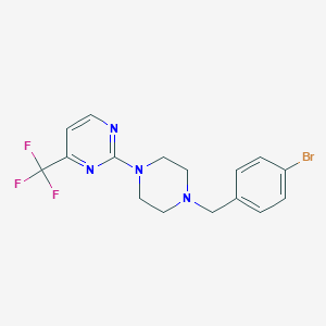 molecular formula C16H16BrF3N4 B6474054 2-{4-[(4-bromophenyl)methyl]piperazin-1-yl}-4-(trifluoromethyl)pyrimidine CAS No. 2640956-60-9