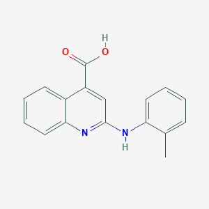 B064744 4-Quinolinecarboxylic acid, 2-((2-methylphenyl)amino)- CAS No. 171204-16-3