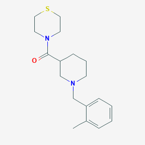 4-{1-[(2-methylphenyl)methyl]piperidine-3-carbonyl}thiomorpholine