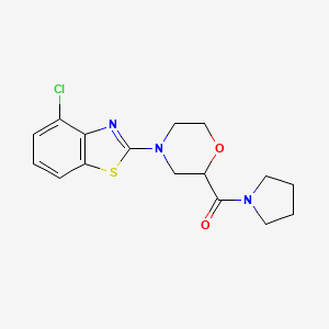 4-chloro-2-[2-(pyrrolidine-1-carbonyl)morpholin-4-yl]-1,3-benzothiazole