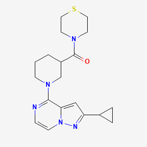 4-(1-{2-cyclopropylpyrazolo[1,5-a]pyrazin-4-yl}piperidine-3-carbonyl)thiomorpholine