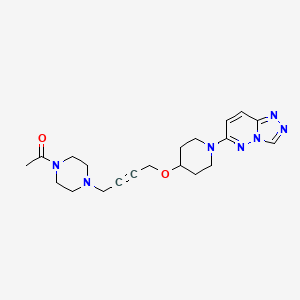 1-(4-{4-[(1-{[1,2,4]triazolo[4,3-b]pyridazin-6-yl}piperidin-4-yl)oxy]but-2-yn-1-yl}piperazin-1-yl)ethan-1-one