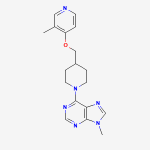 9-methyl-6-(4-{[(3-methylpyridin-4-yl)oxy]methyl}piperidin-1-yl)-9H-purine