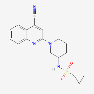 N-[1-(4-cyanoquinolin-2-yl)piperidin-3-yl]cyclopropanesulfonamide