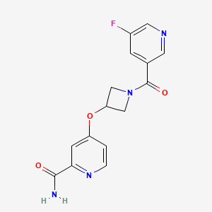 4-{[1-(5-fluoropyridine-3-carbonyl)azetidin-3-yl]oxy}pyridine-2-carboxamide