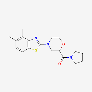 4,5-dimethyl-2-[2-(pyrrolidine-1-carbonyl)morpholin-4-yl]-1,3-benzothiazole