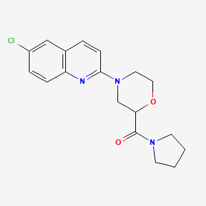 6-chloro-2-[2-(pyrrolidine-1-carbonyl)morpholin-4-yl]quinoline