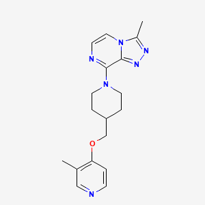 3-methyl-4-[(1-{3-methyl-[1,2,4]triazolo[4,3-a]pyrazin-8-yl}piperidin-4-yl)methoxy]pyridine