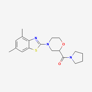 4,6-dimethyl-2-[2-(pyrrolidine-1-carbonyl)morpholin-4-yl]-1,3-benzothiazole