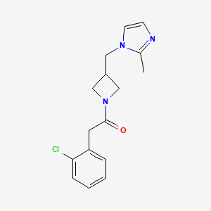 2-(2-chlorophenyl)-1-{3-[(2-methyl-1H-imidazol-1-yl)methyl]azetidin-1-yl}ethan-1-one