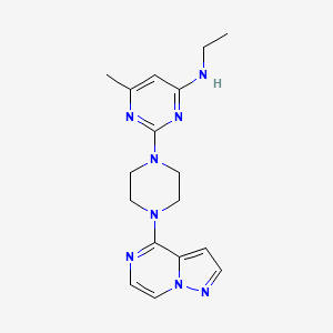 N-ethyl-6-methyl-2-(4-{pyrazolo[1,5-a]pyrazin-4-yl}piperazin-1-yl)pyrimidin-4-amine