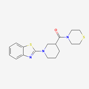 2-[3-(thiomorpholine-4-carbonyl)piperidin-1-yl]-1,3-benzothiazole