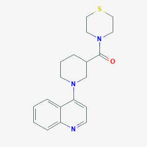 4-[3-(thiomorpholine-4-carbonyl)piperidin-1-yl]quinoline