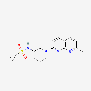 N-[1-(5,7-dimethyl-1,8-naphthyridin-2-yl)piperidin-3-yl]cyclopropanesulfonamide