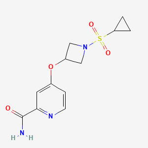 4-{[1-(cyclopropanesulfonyl)azetidin-3-yl]oxy}pyridine-2-carboxamide