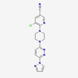 5-chloro-6-{4-[6-(1H-pyrazol-1-yl)pyridazin-3-yl]piperazin-1-yl}pyridine-3-carbonitrile