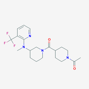 1-[4-(3-{methyl[3-(trifluoromethyl)pyridin-2-yl]amino}piperidine-1-carbonyl)piperidin-1-yl]ethan-1-one