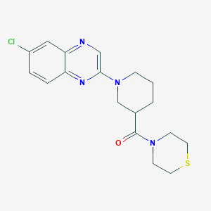 6-chloro-2-[3-(thiomorpholine-4-carbonyl)piperidin-1-yl]quinoxaline