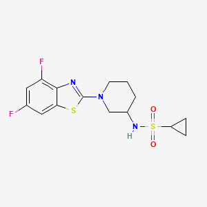 N-[1-(4,6-difluoro-1,3-benzothiazol-2-yl)piperidin-3-yl]cyclopropanesulfonamide