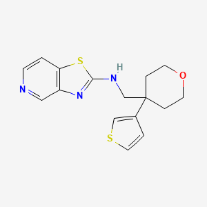 N-{[4-(thiophen-3-yl)oxan-4-yl]methyl}-[1,3]thiazolo[4,5-c]pyridin-2-amine