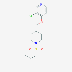 3-chloro-4-{[1-(2-methylpropanesulfonyl)piperidin-4-yl]methoxy}pyridine