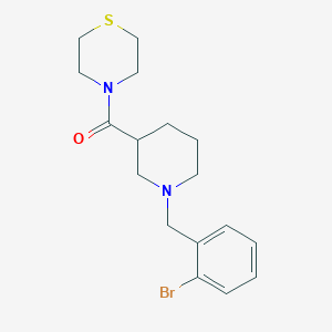 4-{1-[(2-bromophenyl)methyl]piperidine-3-carbonyl}thiomorpholine