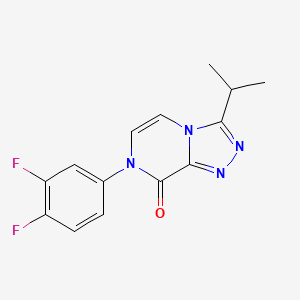 7-(3,4-difluorophenyl)-3-(propan-2-yl)-7H,8H-[1,2,4]triazolo[4,3-a]pyrazin-8-one