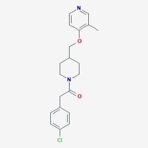 2-(4-chlorophenyl)-1-(4-{[(3-methylpyridin-4-yl)oxy]methyl}piperidin-1-yl)ethan-1-one