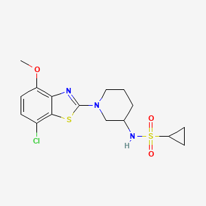N-[1-(7-chloro-4-methoxy-1,3-benzothiazol-2-yl)piperidin-3-yl]cyclopropanesulfonamide