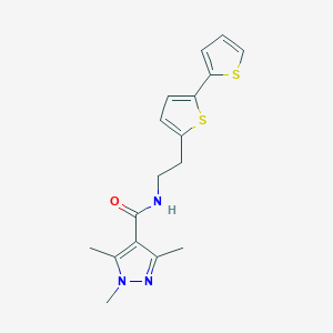 N-(2-{[2,2'-bithiophene]-5-yl}ethyl)-1,3,5-trimethyl-1H-pyrazole-4-carboxamide