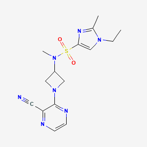 N-[1-(3-cyanopyrazin-2-yl)azetidin-3-yl]-1-ethyl-N,2-dimethyl-1H-imidazole-4-sulfonamide