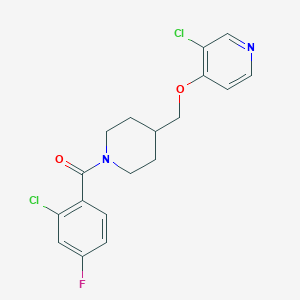 3-chloro-4-{[1-(2-chloro-4-fluorobenzoyl)piperidin-4-yl]methoxy}pyridine