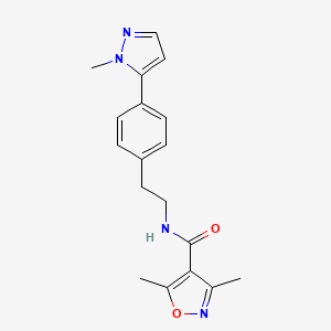 3,5-dimethyl-N-{2-[4-(1-methyl-1H-pyrazol-5-yl)phenyl]ethyl}-1,2-oxazole-4-carboxamide