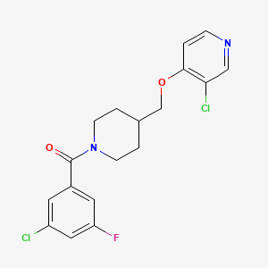 3-chloro-4-{[1-(3-chloro-5-fluorobenzoyl)piperidin-4-yl]methoxy}pyridine