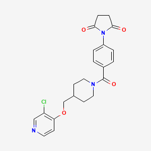 1-[4-(4-{[(3-chloropyridin-4-yl)oxy]methyl}piperidine-1-carbonyl)phenyl]pyrrolidine-2,5-dione